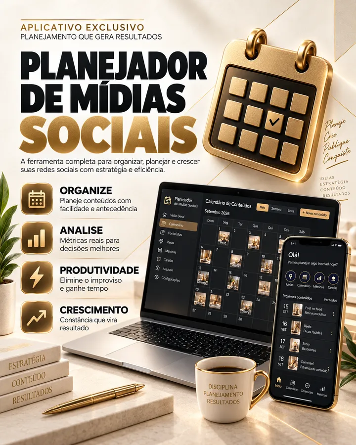 Capa: Planejador de Mídias Sociais